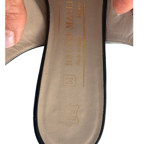 Bruno Magli Black Leather Slingback Heels – Size 7 (Made in Italy) - Picture 3 of 6